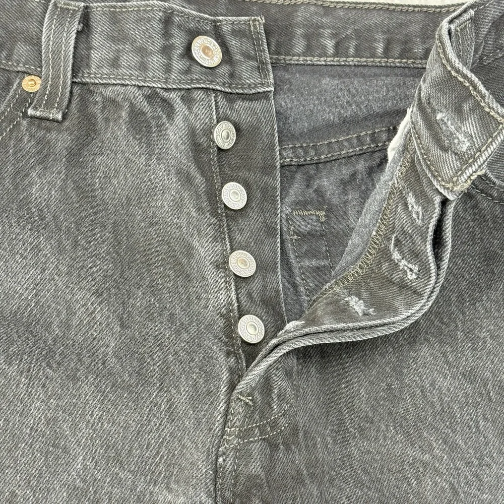 Levis Mens 501 Jeans Original Fit 100% Cotton Denim Button Fly Straight 34 Black